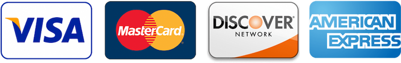 Accepted payment methods including credit cards, debit cards, and digital wallets